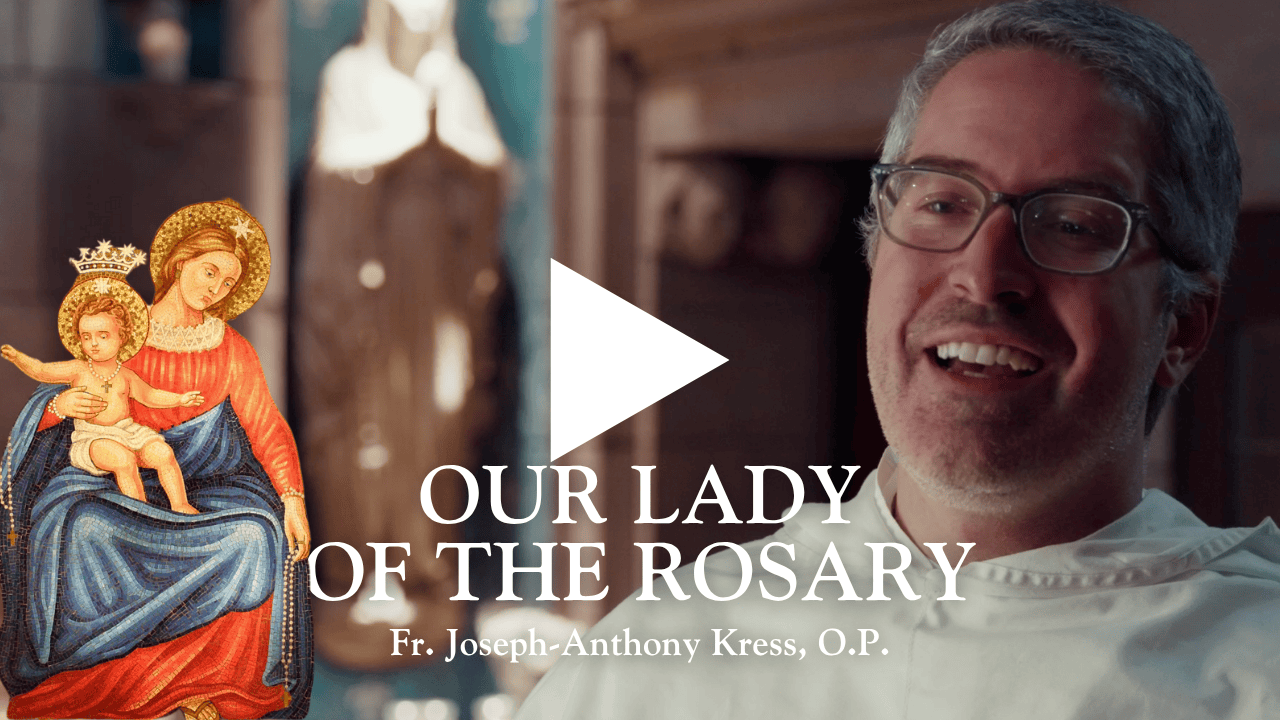 Our Lady of the Rosary and Fr. Joseph-Anthony Kress play